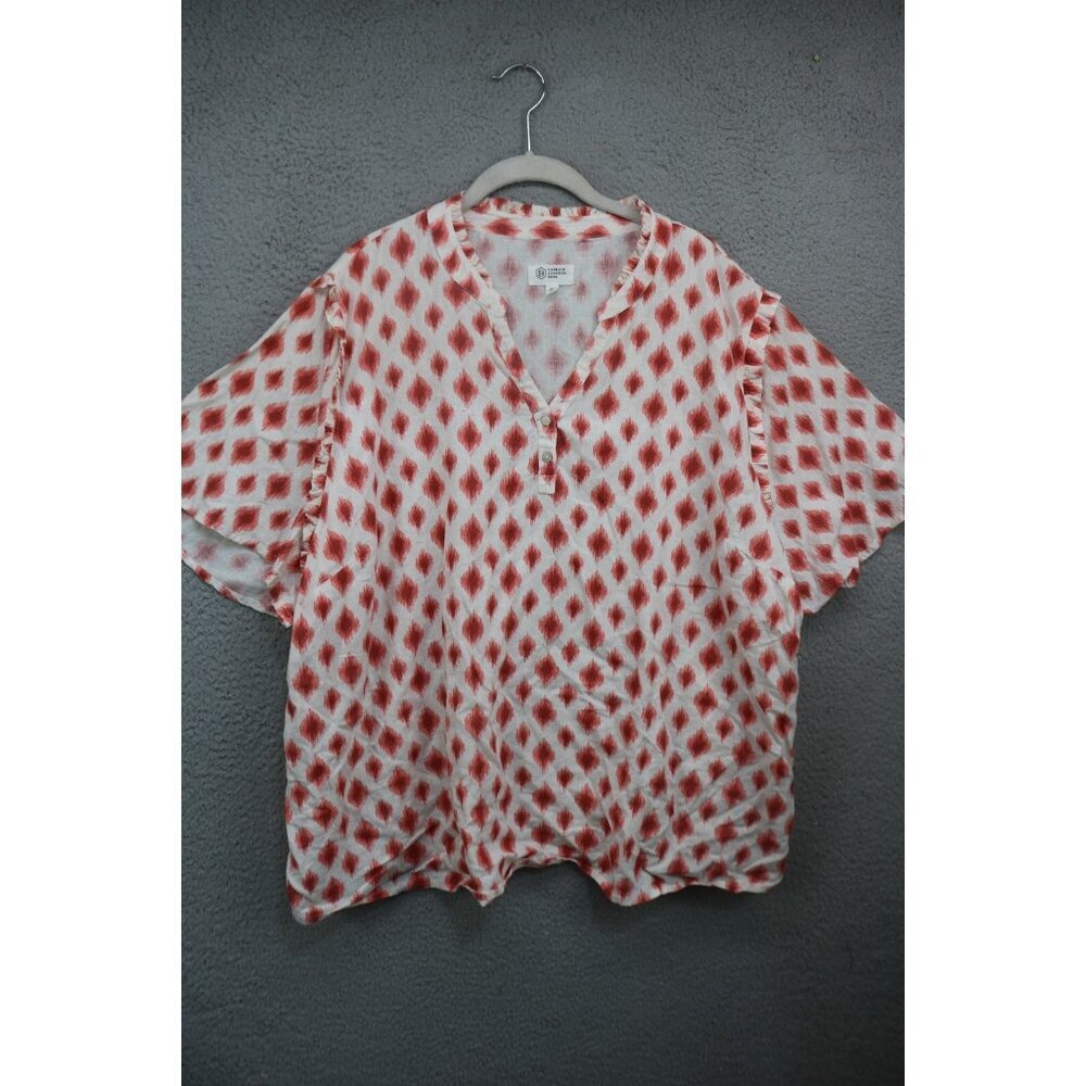 Candace Cameron Bure Linen Viscose Tunic Top-Size 3X-Ruffles